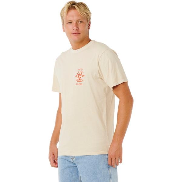 2026 Rip Curl Mens Search Icon Tee 0X9MTE - Vintage White